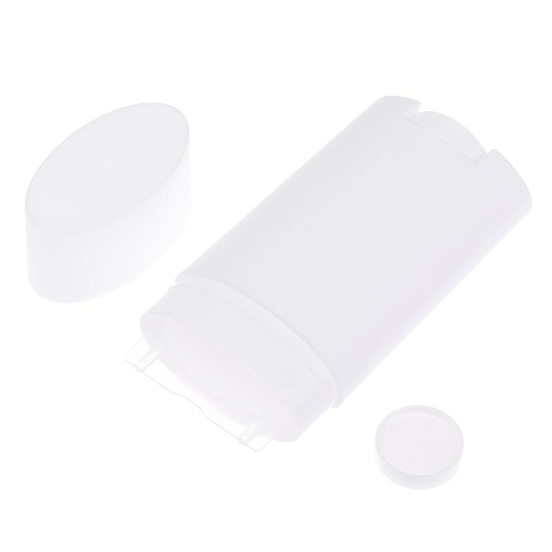 1 buc 75G PP Recipiente goale pentru deodorant, sticlă de plastic reîncărcabilă cu mecanism twist-up pentru baton deodorant natural DIY, tub pentru cosmetice