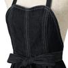 Francfranc Denier Full Black Apron, Black, Women's Apron,