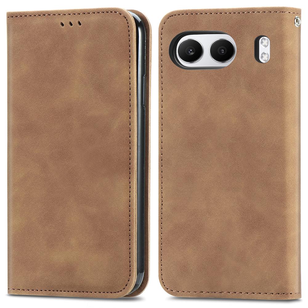 For OnePlus Nord 4 Leather Case with Card Holder Magnetic Absorption Phone Cover