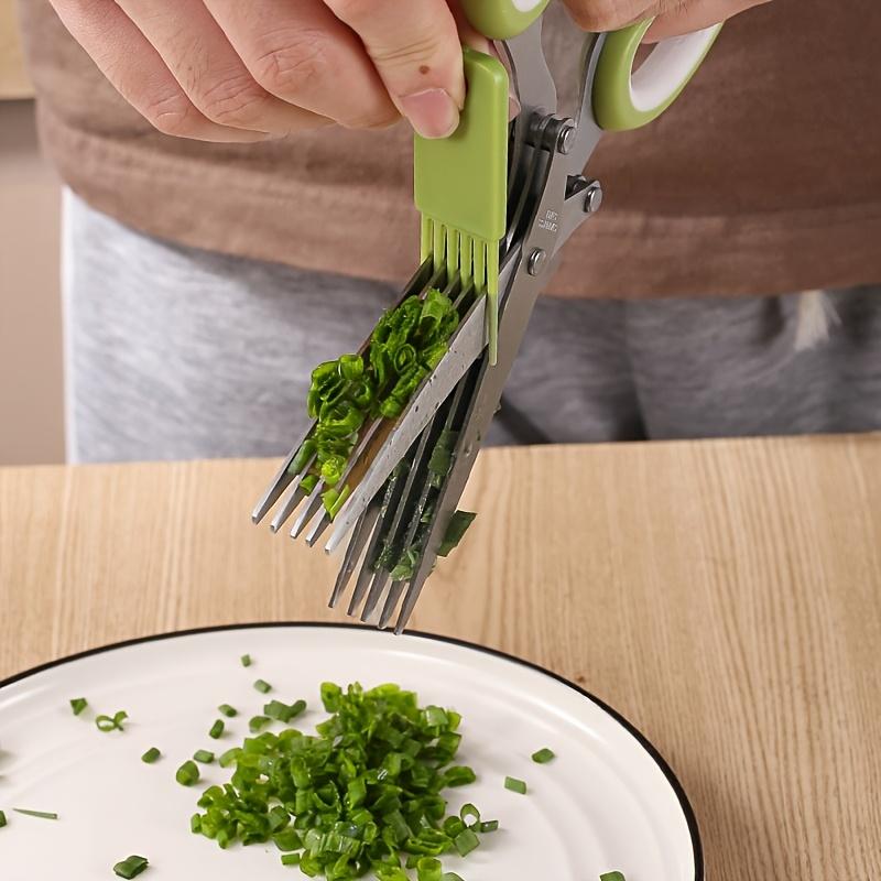 3-teiliges Set Edelstahl Fünf-Lagen Frühlingszwiebel-Schneider Papier-Schneider Küchen-Gemüse Nori Meeresfrüchte Lebensmittel-Schneider