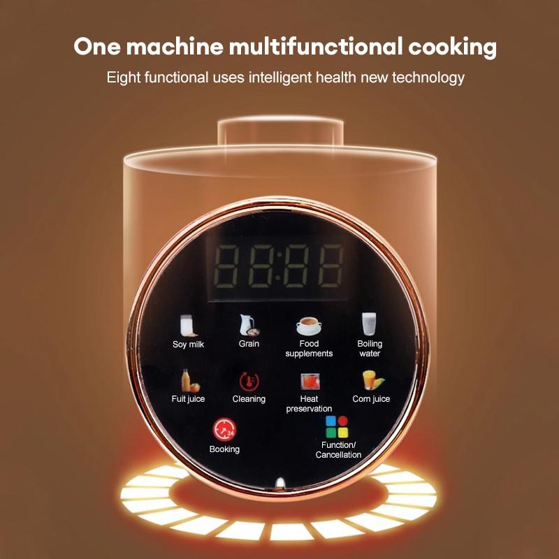 Frullatore Elettrico Intelligente Completamente Automatico da 1500ml per Uso Domestico, Macchina per Latte di Soia Multifunzione, Spremiagrumi da Cucina