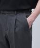 MUSINSA STANDARD Recycled One-Tuck Relaxed Tapered Hidden Banding Crop Slacks [Medium Grey]