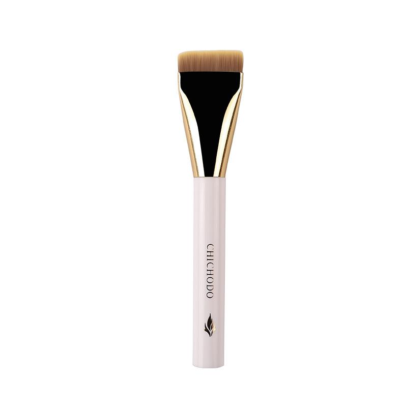 

Net Red Same Foundation Make-up Brush Flat Head Arc Powder Free Facial Mask Brush Light and Thin Makeup Tools