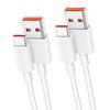 Lot of 2 Fast 6A USB-C Cable for Xiaomi 13T, 13T Pro, Xiaomi 13 Ultra - 1 Meter White