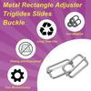 50 szt. Metalowa klamra regulacyjna suwak 1 prostokątny regulator suwak do paska parcianego do paska torby plecaka akcesoria DIY zamiennik [uxcell] 1/2"