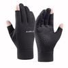 Winter-Angelhandschuhe für Herren und Damen, zum Radfahren, warme, rutschfeste Handschuhe zum Angeln, Sport, Touchscreen, zwei Finger, Schnitt, Outdoor-Angeln