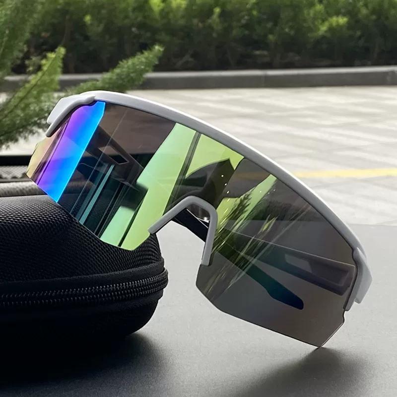 Outdoor Professional Cycling Glasses for Men and Women, Large Frame, Slimming, Colorful, High-Definition Mountaineering Glasses, Windproof and