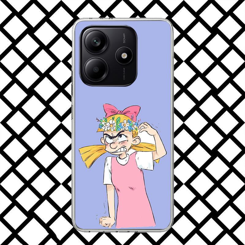 Cartoon Hey Arnold Fondos Phone Case for Xiaomi Redmi Note 15 14 14S 13 12 12S 11 Pro Plus 11E 11T 11S 10S 5G Soft Cover Fundas