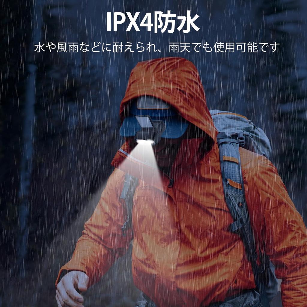 DAI NING Headlight Cap High 900 Lumens 5 IPX4 Stepless Angle for Outdoor Disaster Power Outage with Storage Box Light, Brightness, Rechargeable, LED,