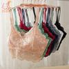 New Women Lace Bras Top Comfortable Bralette Solid Color Sexy Underwear Vest Female Hollow Out Wireless Lingerie Bra