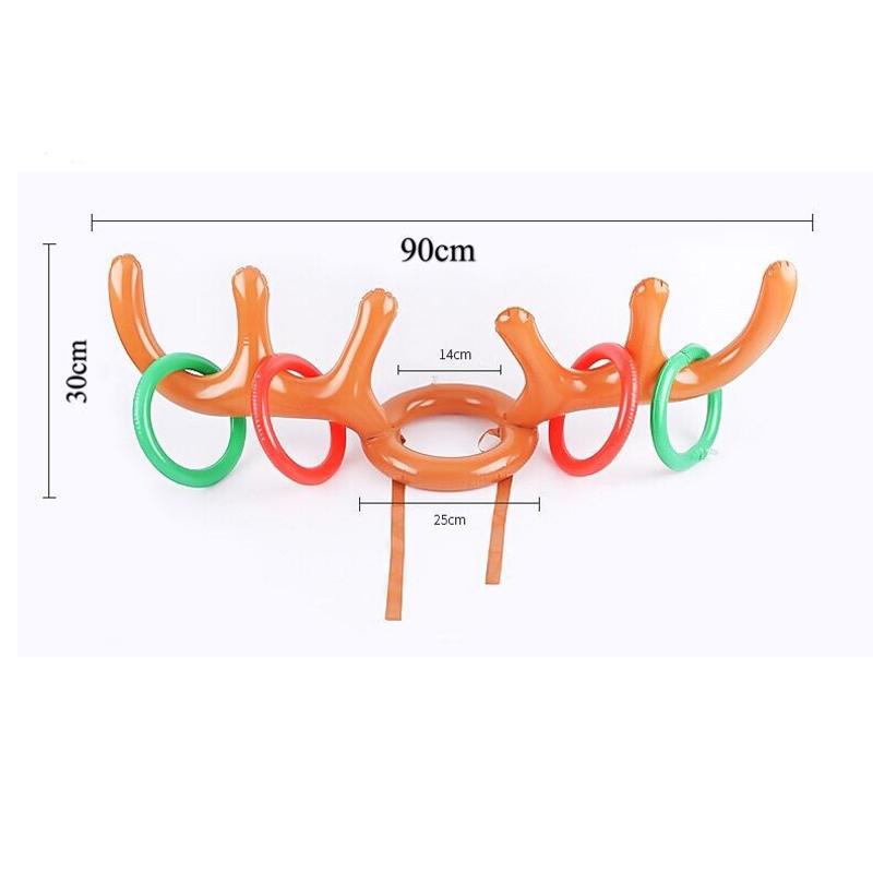 Aufblasbares Fußball-Ringwurf-Set – 2 Sets Mit Torpfosten & Ringen Für Drinnen & Draußen