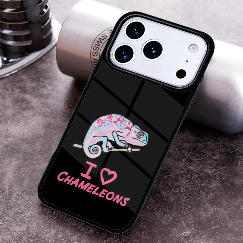 animal Chameleon Phone Case For iPhone 17 16 15 14 13 12 11 Pro Max Plus 17Air Soft Silicone Cover