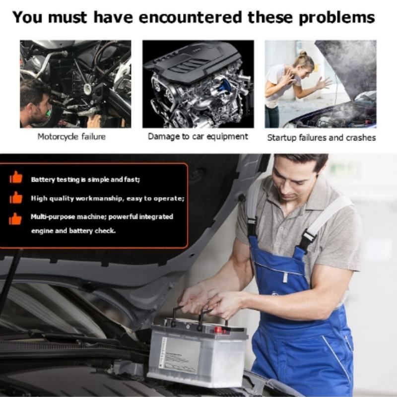 KONNWEI KW650 6V 12V Car Battery Tester 100 To 2000 CCA Motorcycle Auto Battery Analyzer Car Moto Cranking Charging Test Tool