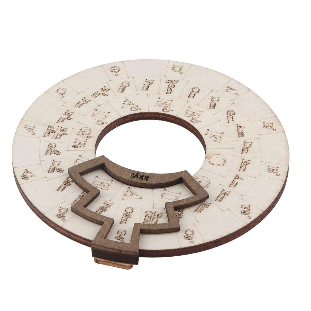 Hölzernes Melodie-Werkzeug Musikpädagogisches Rotierendes Quintenzirkel Holzrad für Musiker