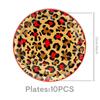 96PCS Happy Birthday Banner Cheetah Print Birthday Decorations Tablecloth Napkin Tableware Set Food Grade Leak-proof