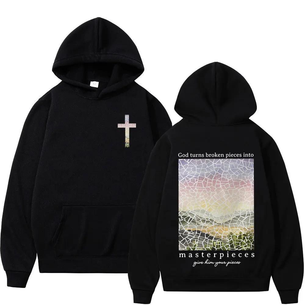 Sudaderas con capucha con versículo de la Biblia para hombre y mujer, sudaderas cristianas de Jesús, fe sobre el miedo, jerséis