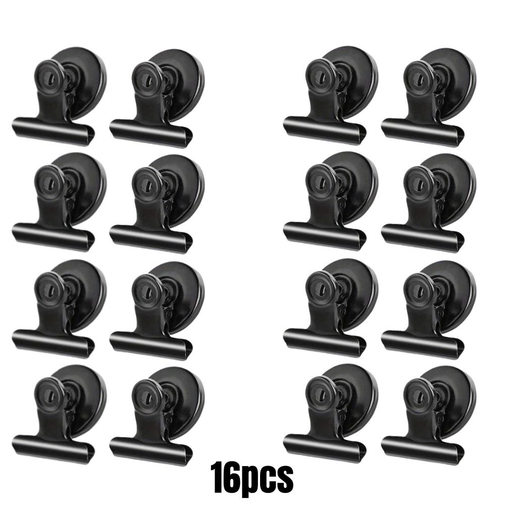4/16pcs Magnetic Clips Heavy Duty Refrigerator Whiteboard Space-Saving Clip Set for Kitchen Office Photo Displays Holder Decor
