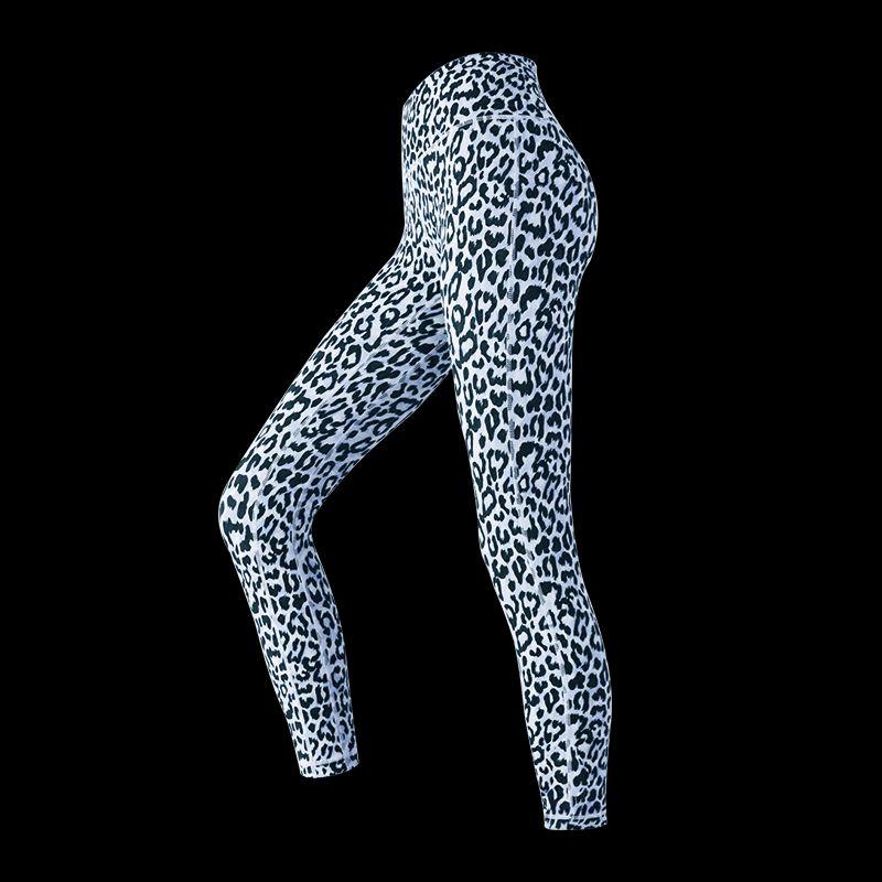 Zmleggings Fashion Leopard Print High Waist Pilates Yoga Leggings Peach Hip Raise Fitness Leggings Women s Summer Blue Leopard Print S (42.5-52kg)