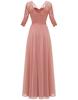 Elegant Lace Splicing Long Evening Dress for an Impressive Look