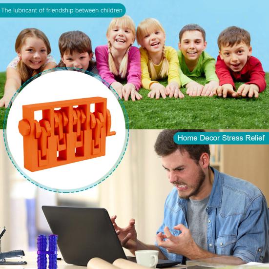 3D Printed Engine Figurine Teens Adults Stress Relief Crank Handle Drive Engine Fidget Toy Mini Desktop Engine Ornament Decoration