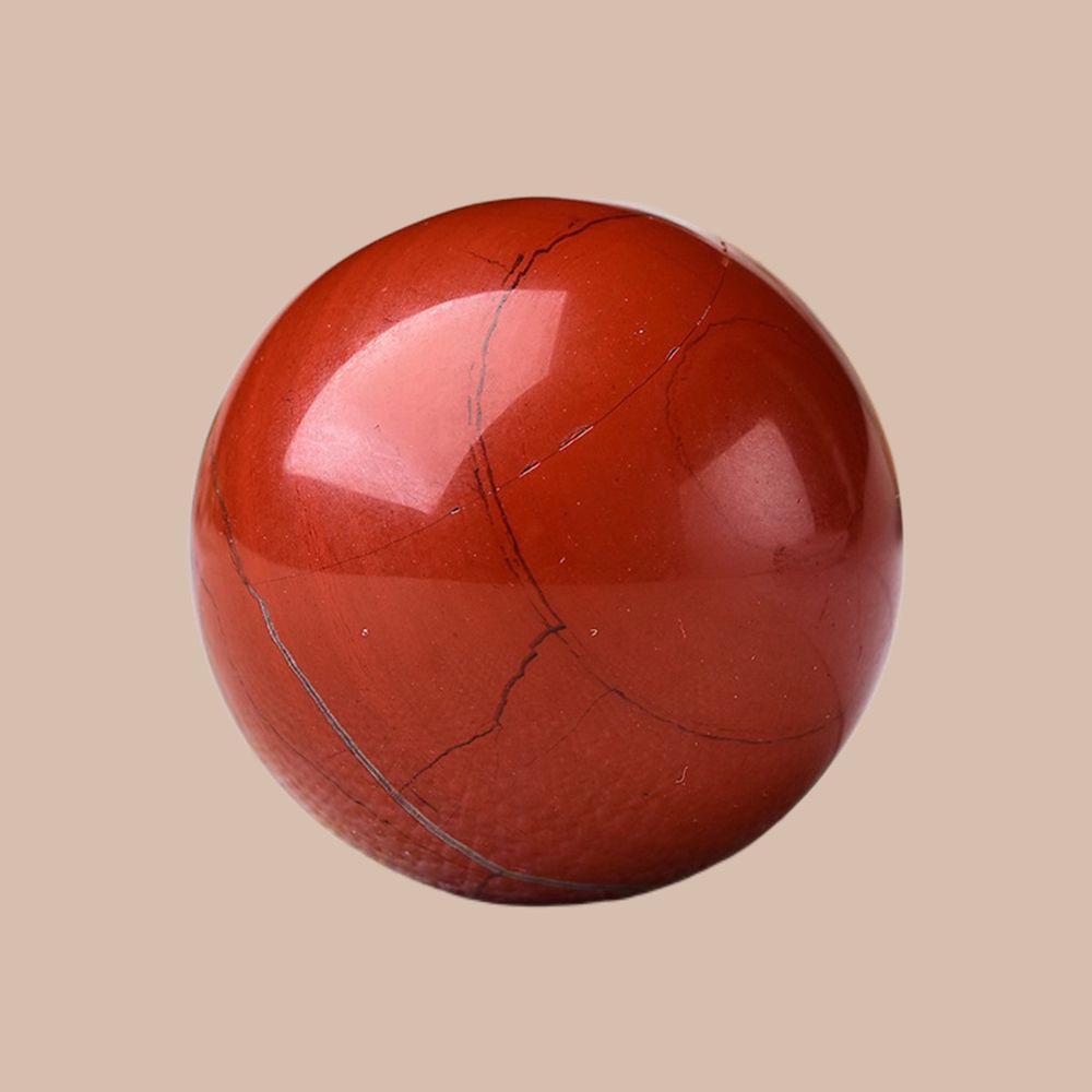 Натуральный Красный Яшмовый Хрустальный Шар | Декоративный Камень для Офиса и Дома