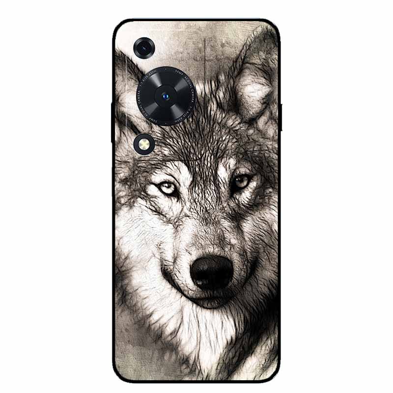 Phone Case For Huawei Nova Y63/ Y72S Case Animal Soft TPU Silicone Back Cover Case For Huawei Nova Y72S TPU Black Funda Nova Y63
