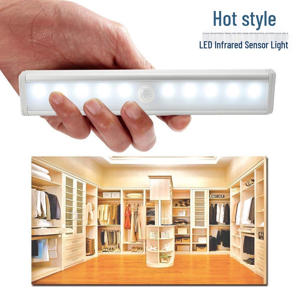 Rechargeable 10 LED Motion Sensor Wardrobe & Corridor Night Light