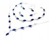 * Beautiful Silver Set With Sapphires Pr.925 *