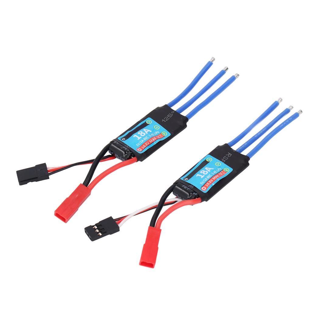 2pcs RC Car Brushless ESC 18A Multiple Protection RC Electronic Speed Controller for Wltoys 124