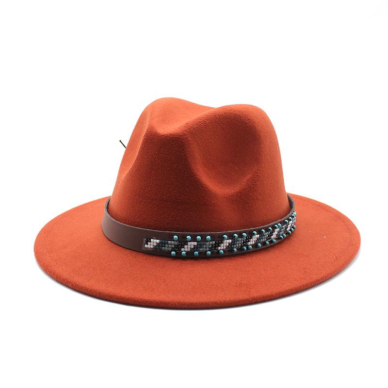 British Woolen Jazz Top Hat Men And Women Big Eaves Hat Big Eaves Felt Hat Trendy Hat