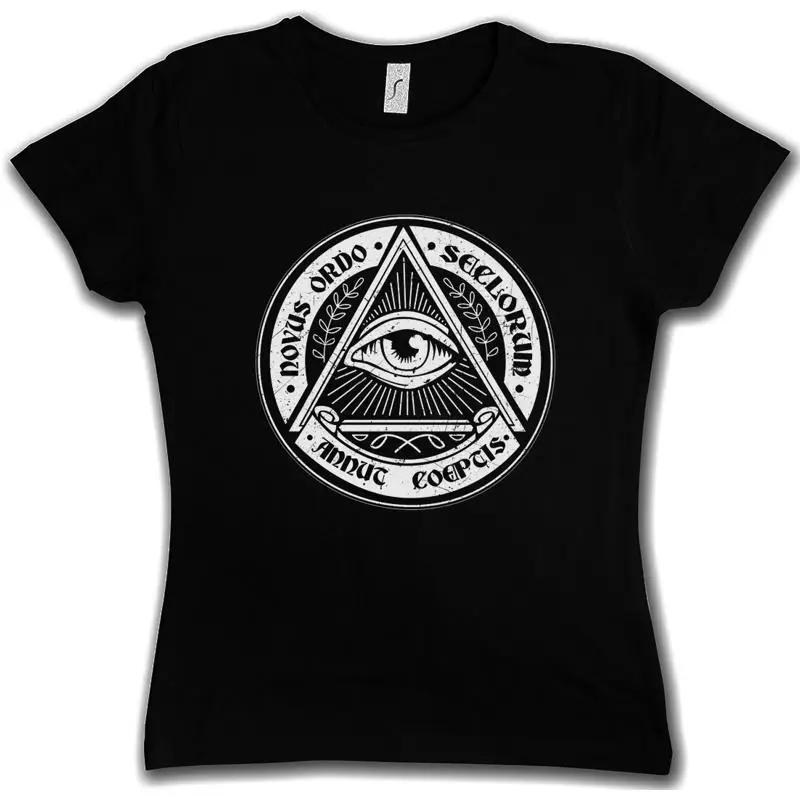 

ILLUMINATI EYE Женская Футболка Общество Свободные Каменщики Ложа Ложа Иллюминатус Тайное S разноцветный