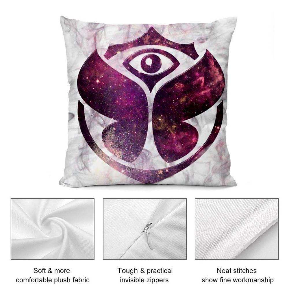 T-Tomorrowlands Music Logo Pillow Case Plush Fabric Soft Pillowcase Double Sided Print Cushion Cover Household Gifts
