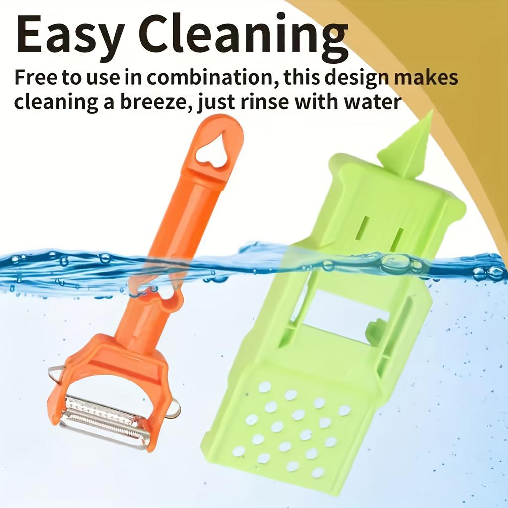 1pc Pelador Heavy Duty Manual Food Processor Peeler, Heavy Duty Plastic ,Sharp Blade, 2 in 1 Vegetable/Fruit Slicer and Peeler
