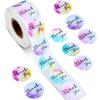 100-500pcs Thank You Sticker Multi Color Round Cute Sealing Stickers For Christmas Envelope Card Gift Package Stationery Sticker