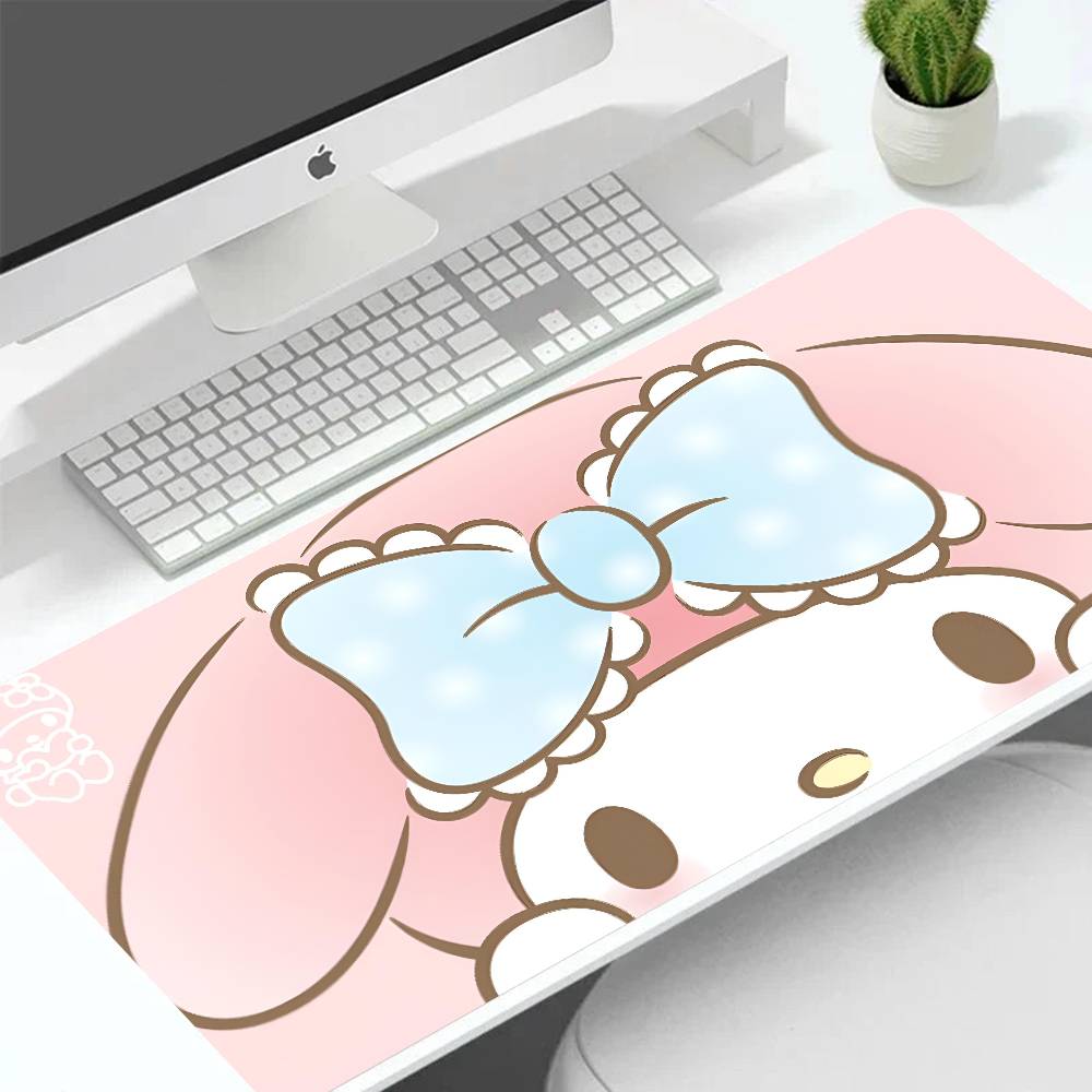 Cute Cartoon M-My Melody Mousepad Large Keyboard Desk Mat Gaming Mouse Pad LockEdge Non-slip Mat
