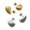 18K Gold-Plated Water Drop Earrings: Chic European-American Design, Stainless Steel, Versatile Studs for Women