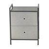 Multi-Functional Bedroom & Living Room Side Table with Fabric Drawers and Wall-Mounted Storage Cabinet
