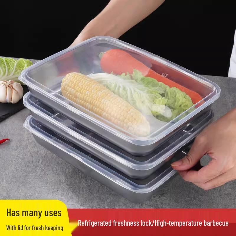 Stainless Steel Square Food Storage Container with Lid