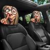 2PCS 2 Pcs Set Car Seat Headrest Protector 2D Printed Auto Head Rest Cover  Car Interior Decoration