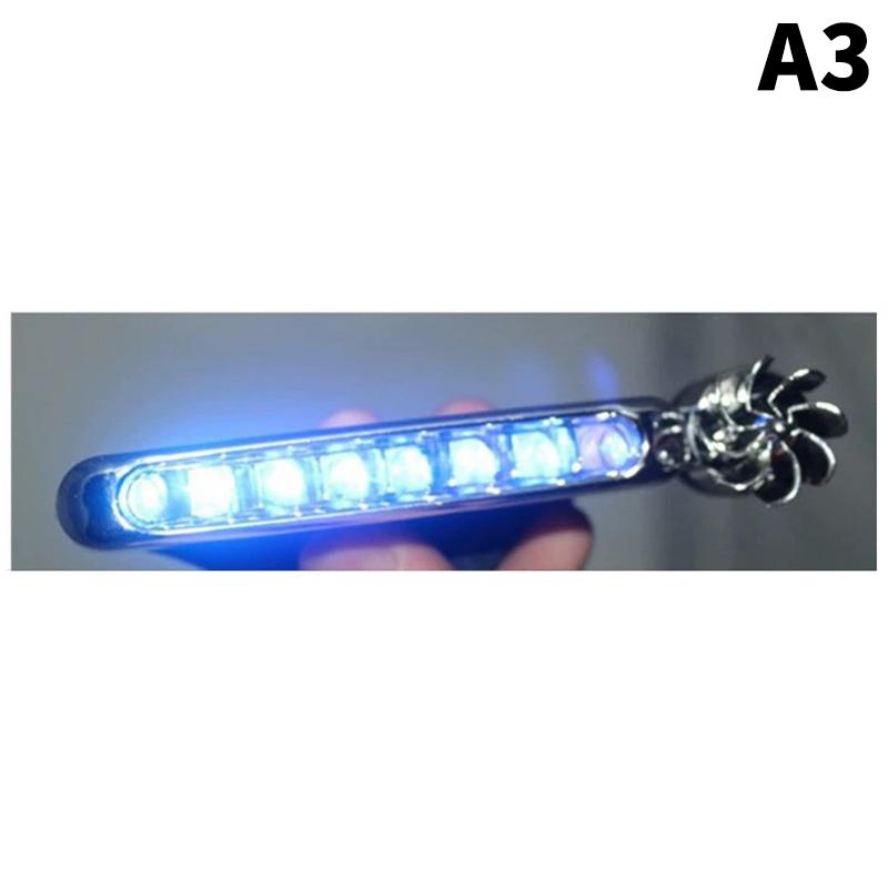 1Pc Car Led Daytime Headlight With Wind Powered Fan Floodlights Auxiliary Lighting Motorcycle Lamp For Modification