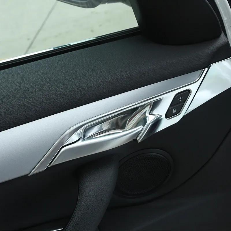 For BMW X1 F48 X2 F47 2016- ABS Carbon Fiber Car Inner Door Handle Trim Frame Cover Trim Sticker Interior Car Accessories