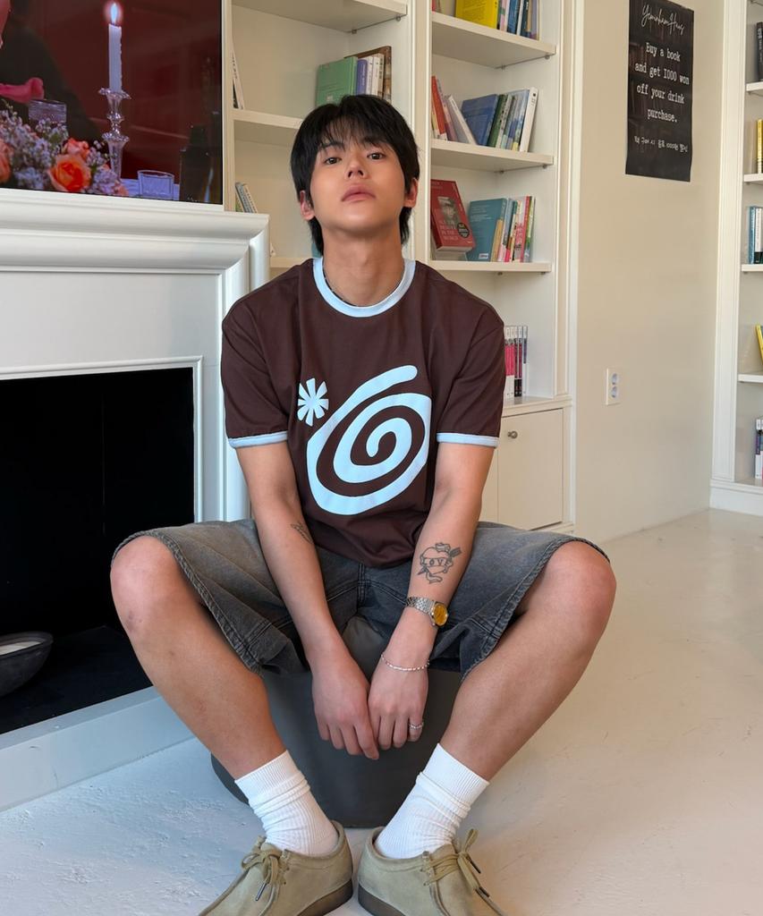 AMOU Molly Ringer T-Shirts Brown