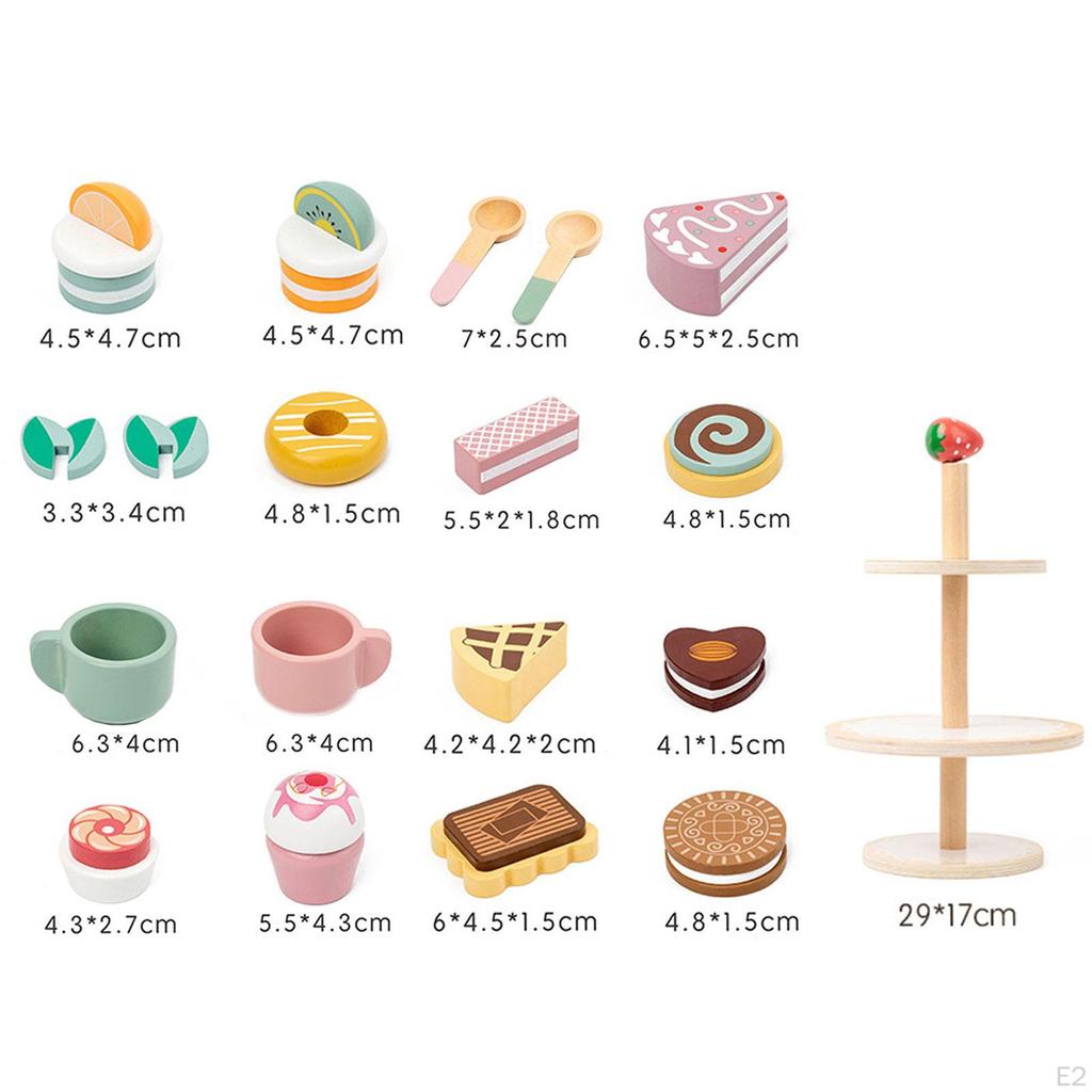 Dětská sada hraček na odpolední čaj Malá holčička Párty miniatura Pěkný dárek Montessori hračky pro 3 4 5 6