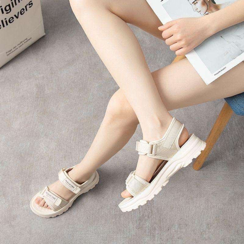 Platform sandals women's summer beach wear women's Velcro lightweight sports sandals
