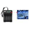 18650 Battery Charger Black 1 2 4 Slots AC 110V 220V Dual For 18650 Charging 3.7V Rechargeable Lithium Battery 4 Ports Charger