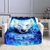 3D  Wolf  Blanket Sofa  Blankets for Beds Super Soft Warm Blanket Cover Flannel Throw Blanket Portable Travel Throw Blanket