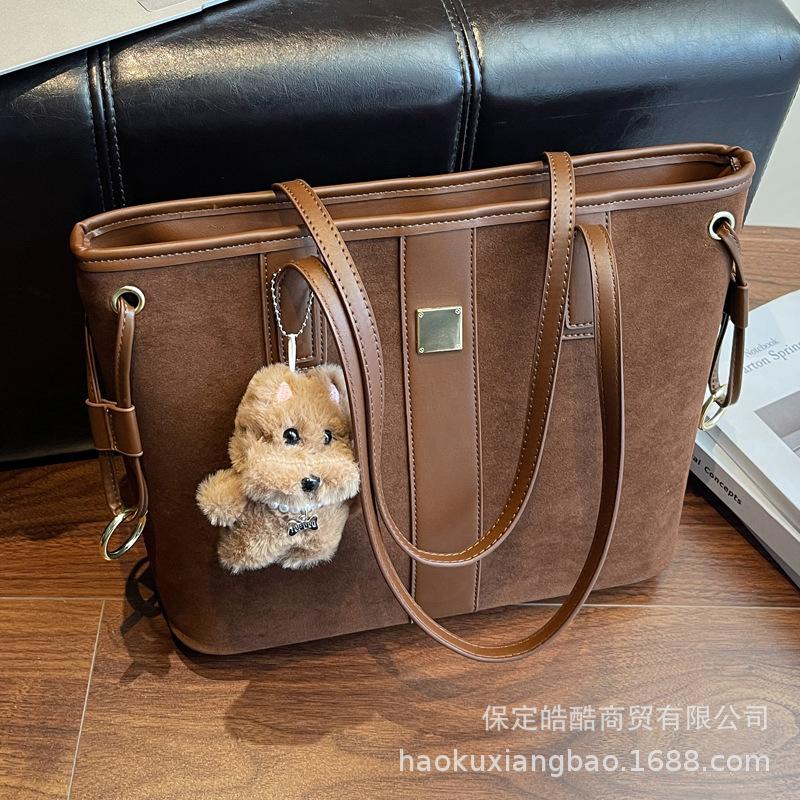 Commuter Retro Large-capacity Bag Women's 2025 New Casual Simple Shoulder Bag Autumn and Winter Portable Tote Bag