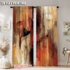 Set Of 2 Artistic Abstract Rust Curtains Decorative Art Suitable Bedroom Living Room Design Curtain Polyester Machine Washable Ideal For Great