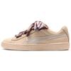 Puma Womens Basket 'Heart Mimicry' (women's sizes) Vanilla Cream / Vanilla Cream Skate Shoes 367028 01