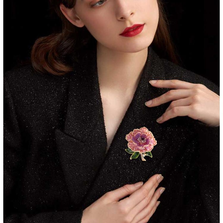 High Grade Peony Flower Brooch, Female High Sense, China-Chic, Chinese Style, Classical Brooch, Pin, Flower Cheongsam and Han Clothing Accessories